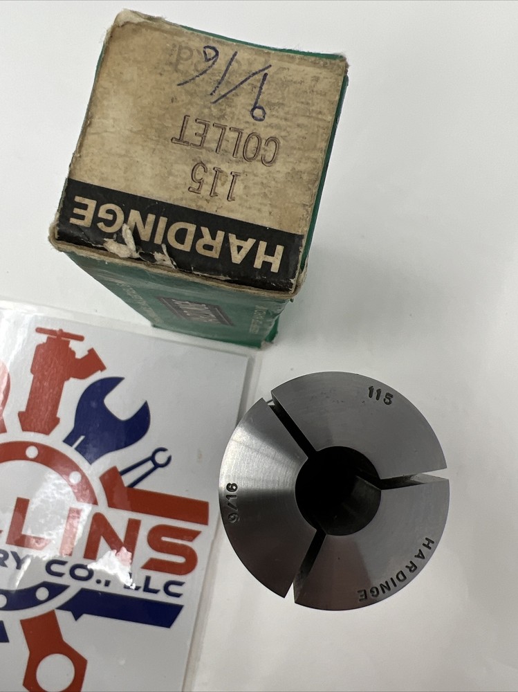 New HARDINGE 115 SMOOTH COLLET CHUCK 9/16”