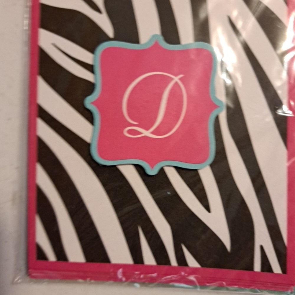 Blank Note Cards 💥D Monogrammed Pattern 6 Cards & Envelopes