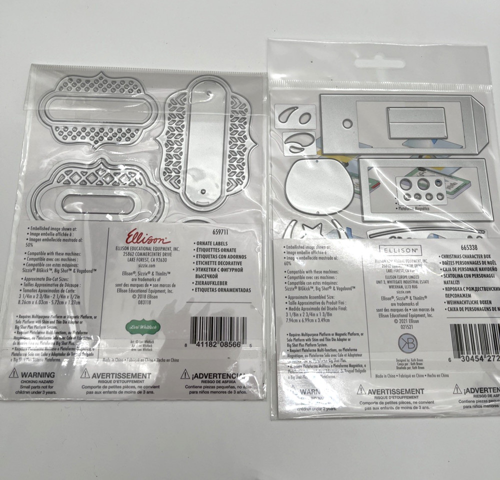 Huge Sizzix Thinlits Cutting Dies Lot Mixed New & Used Scrapbooking Card Making