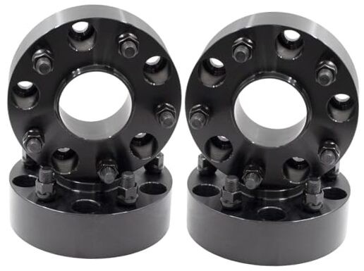 4 Pcs Hub Centric Wheel Spacers Adapters 2.00" Thick - 4 Pack Black Anodized