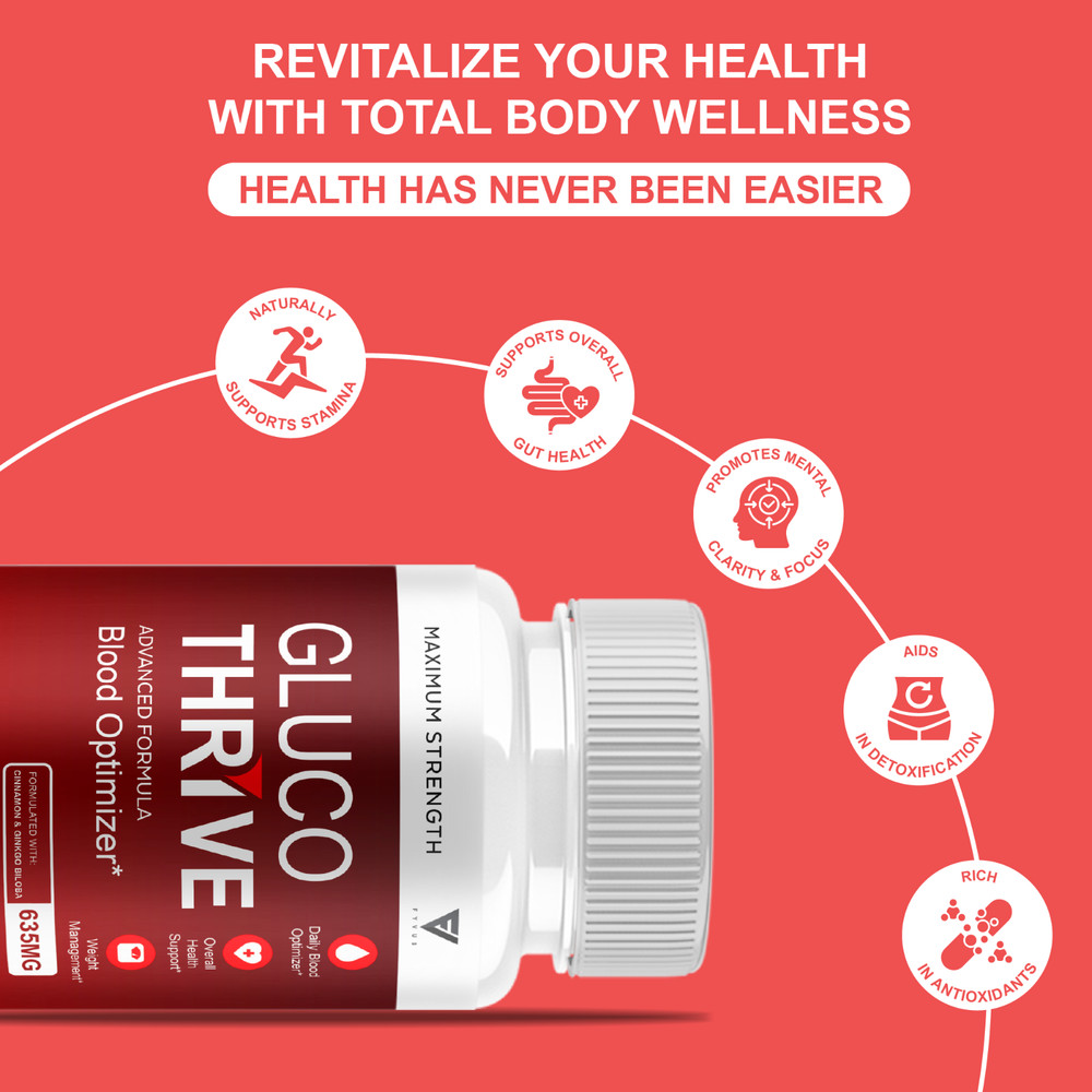 Gluco Thrive Capsules, Gluco Thrive Advanced Formula (60 Capsules)