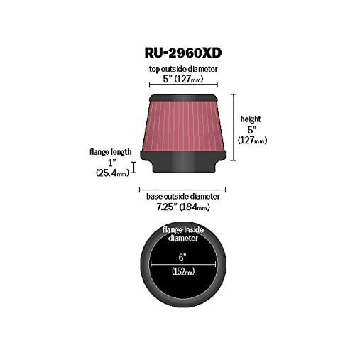 High-Flow Original Lifetime Universal Clamp-On Air Filter: High Performance,
