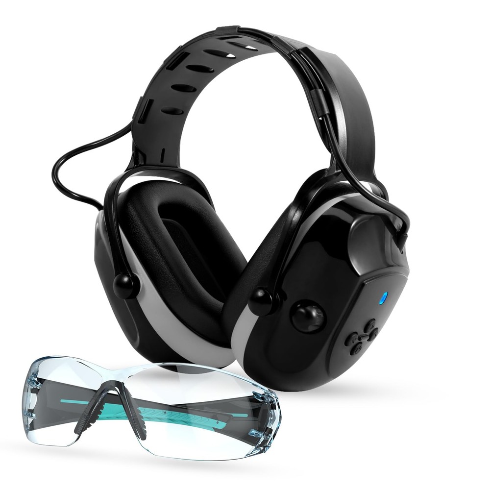 Muffpro Bluetooth Hearing Protection Ear with Large, Black