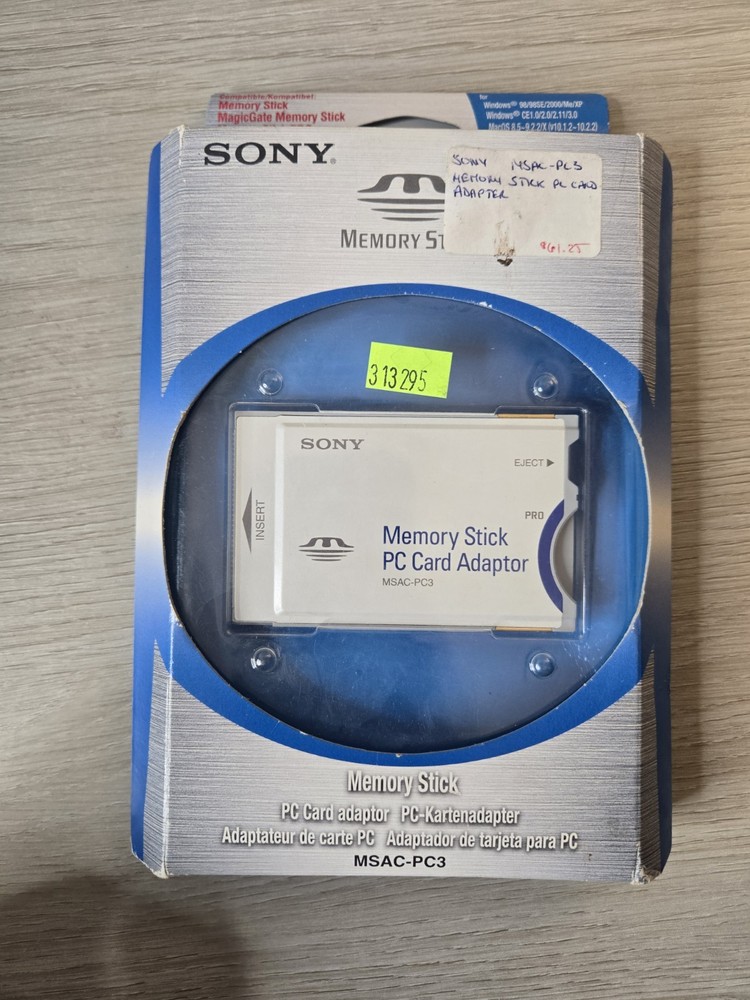 SEALED Sony MSAC-PC3 PC card Adapter new memory stick J117