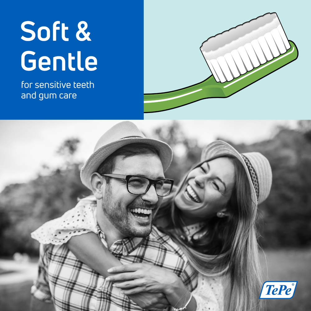 TEPE Supreme Compact Soft Toothbrushes – Soft Bristle Toothbrush