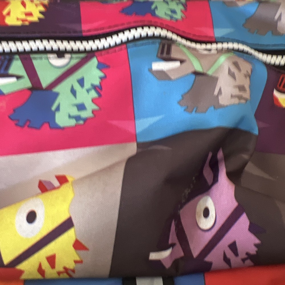 Fortnite Loot Llama Multiplier Multicolor Bookbag Backpack