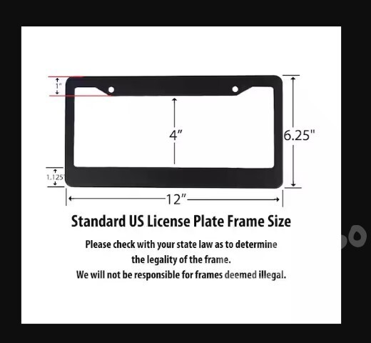 Dark Knight Batmobile Glossy Black License Plate Frame