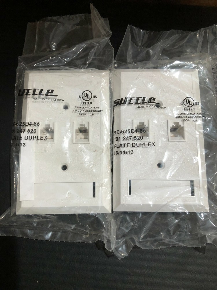 (2 PK)Suttle Plate Duplex SE-625D4-85 Communication Circuit Accessory, NEW