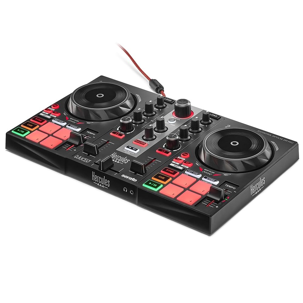 Hercules DJControl Inpulse 200 MK2 Black DJ Controller Ideal Learning Software