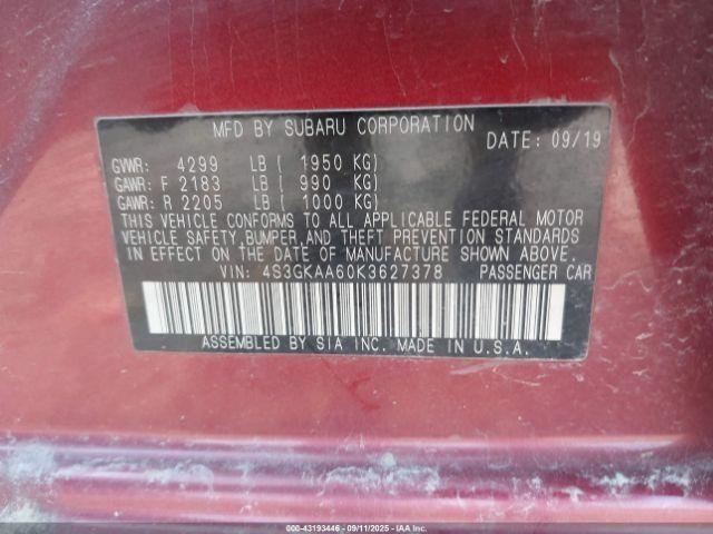 Heater Climate IMPREZA 2019 Temperature Control 3800565