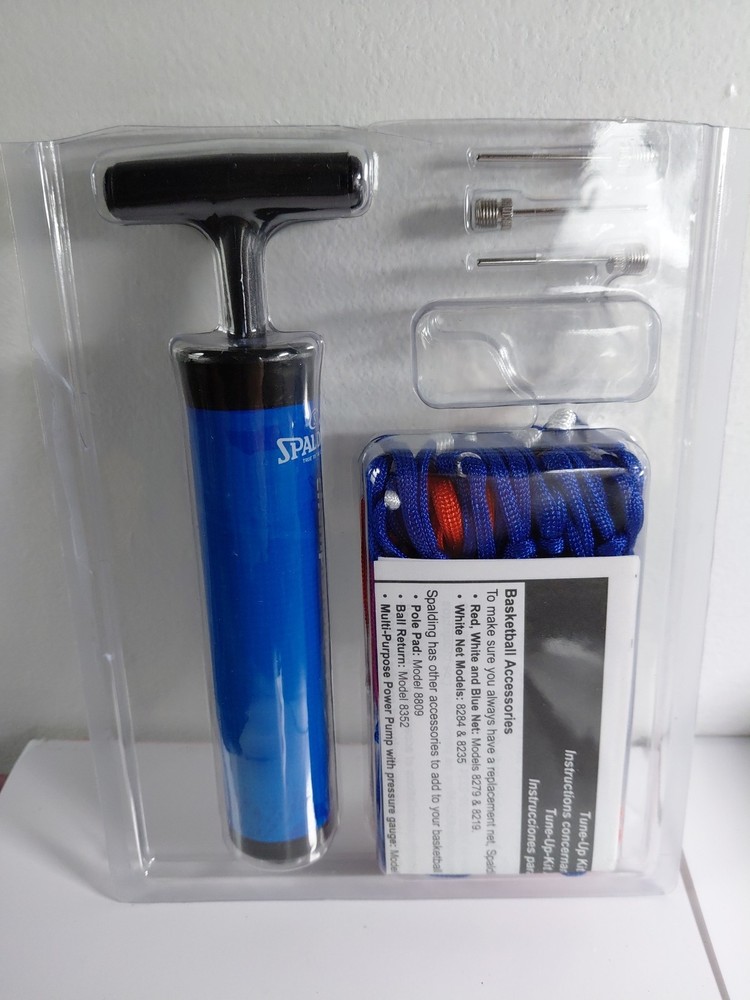 Spalding Replacement Basketball Net & Ball Pump W/ Needles (Missing Whistle)