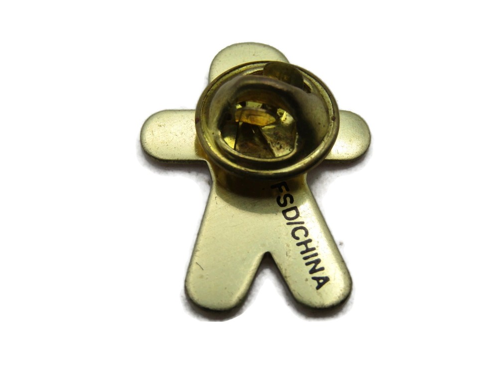 Ginger Bread Man Pin Brown & Gold Tone
