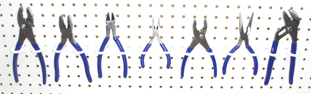 White Plastic Peg board Multi-Purpose Tool Holder 50 pk PEGBOARD NOT INCLUDED