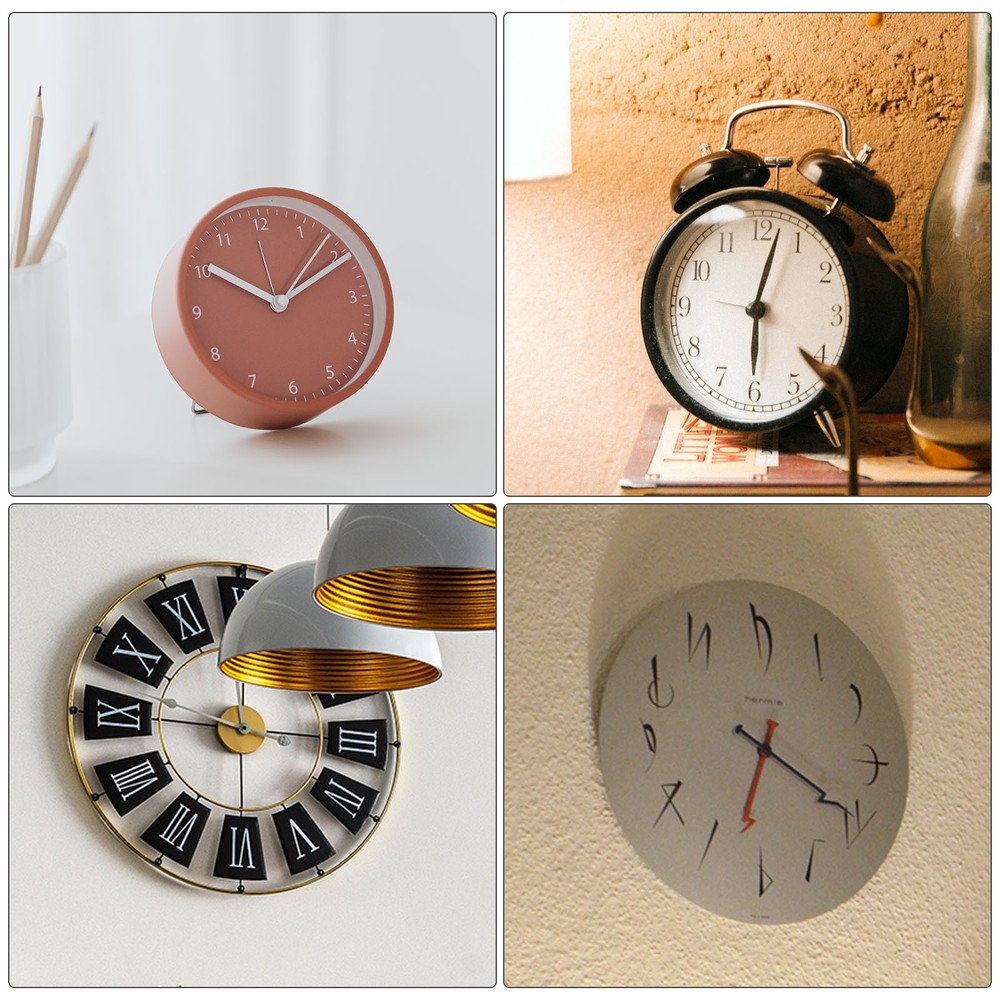 14Sets Replacement Clock Hands Kit Mechanism Movement Wall White Style 1