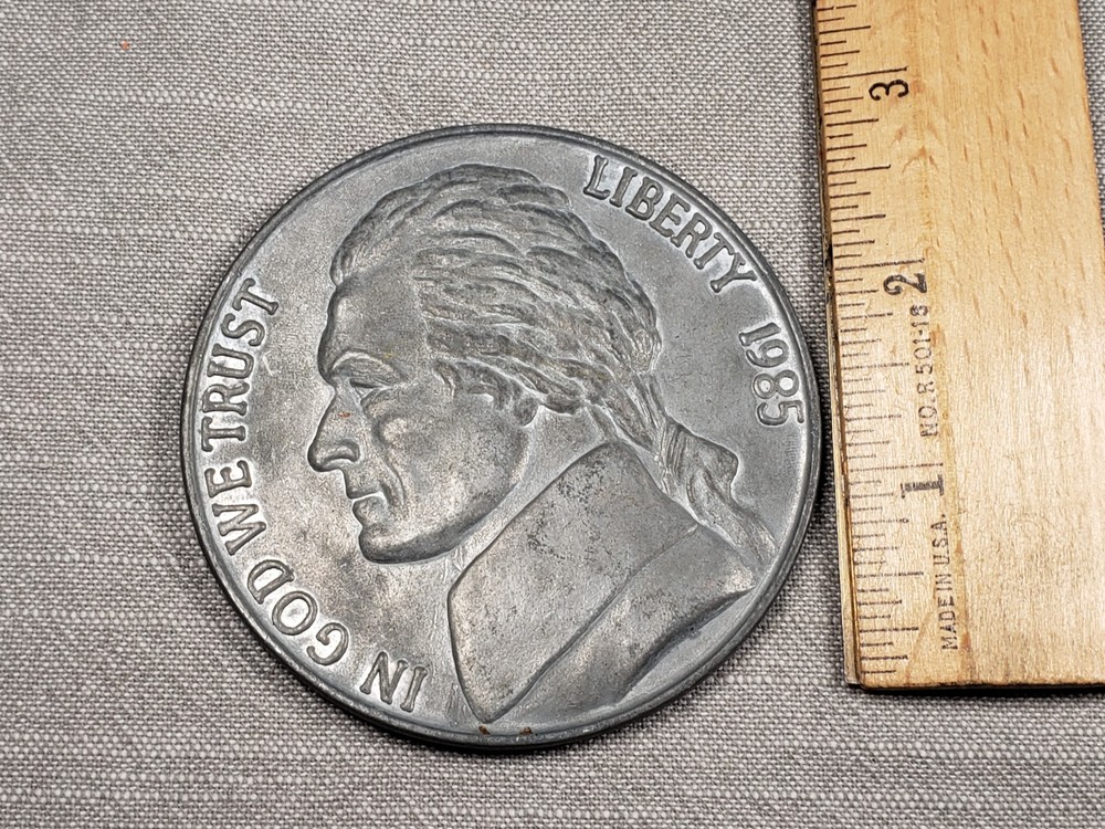 Oversized 3" Jefferson Nickel Large Coin Token C52