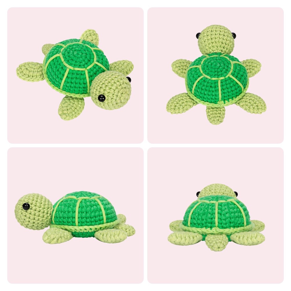 Crochet Kit for Beginners Level 1 with 40% Extra Eco-Friendly Pre-Started Eas...