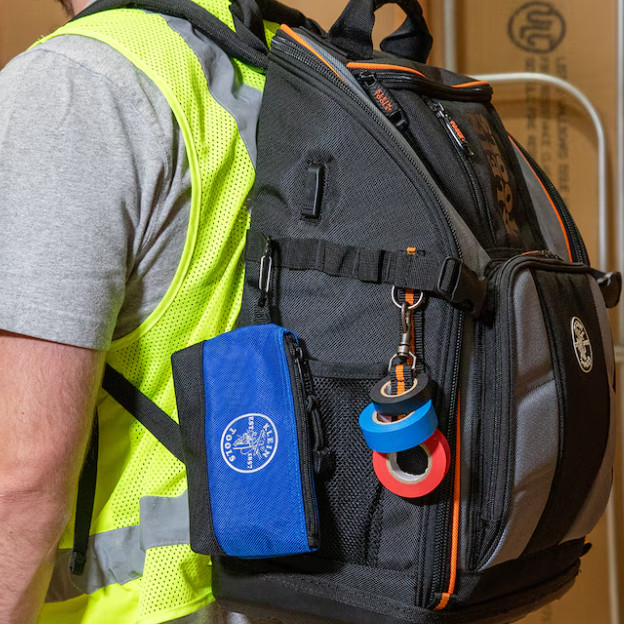 Klein Tools Tradesman Pro Tool Station Tool Bag Backpack, 27 Pockets