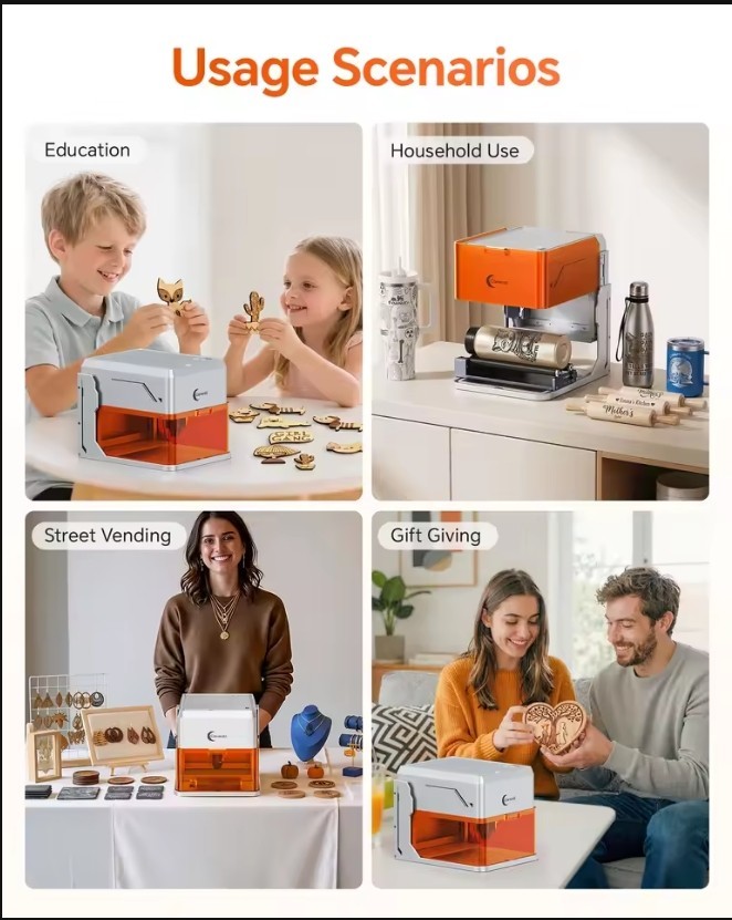 Laser Engraver Machine Desktop WiFi USB 3W