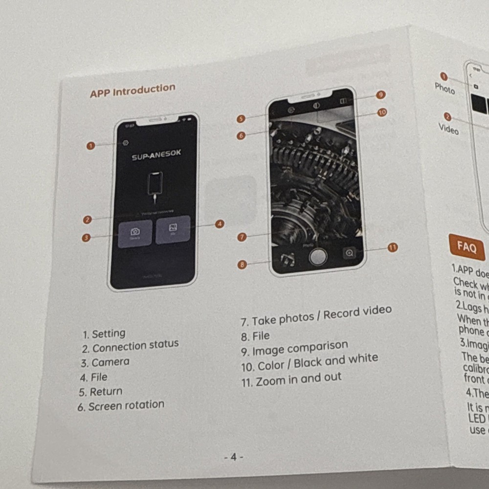 Endoscope Camera, 16.4ft, Waterproof for iOS/Android