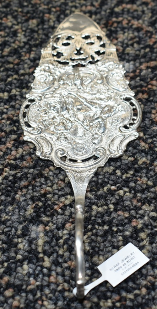 Vintage Silver 800, Ornate Pastry / Cake Server piece