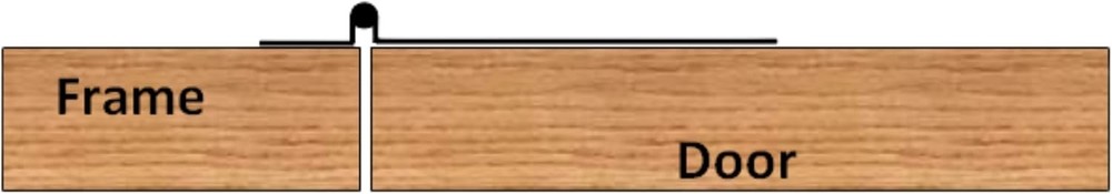 Black Colonial Flush Surface Mount Strap Hinge With Black Screws