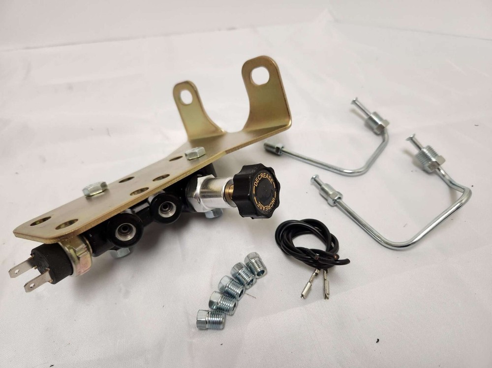 Universal Bottom Mount Adjustable Proportioning Valve Kit with Bracket & Lines