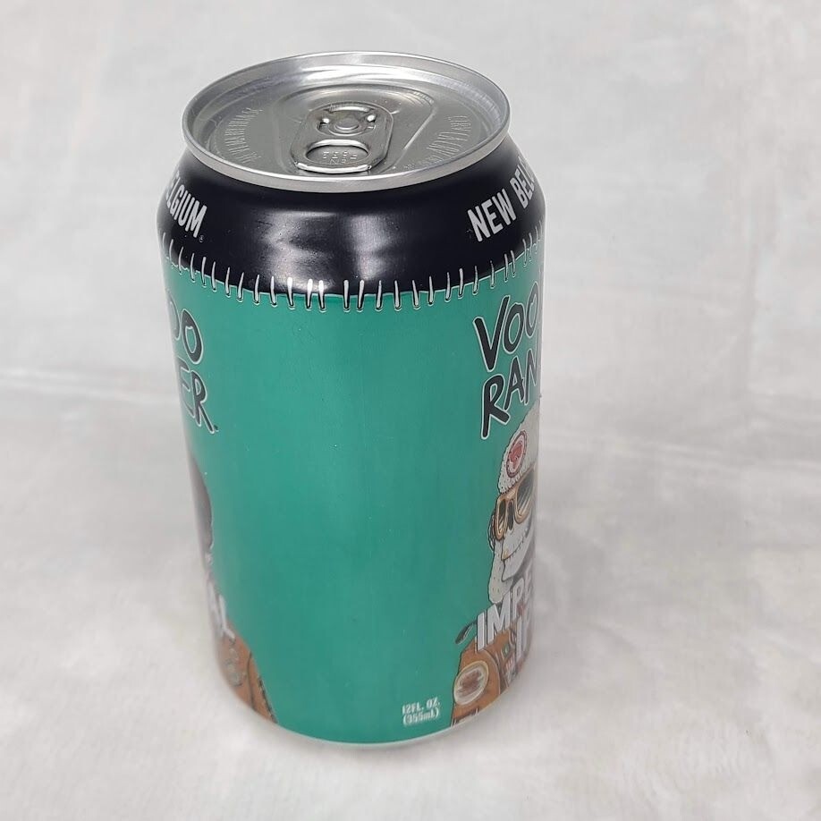 New Belgium Voodoo Ranger IPA Empty Beer Can Bottom Opened 12oz Skeleton Pilot