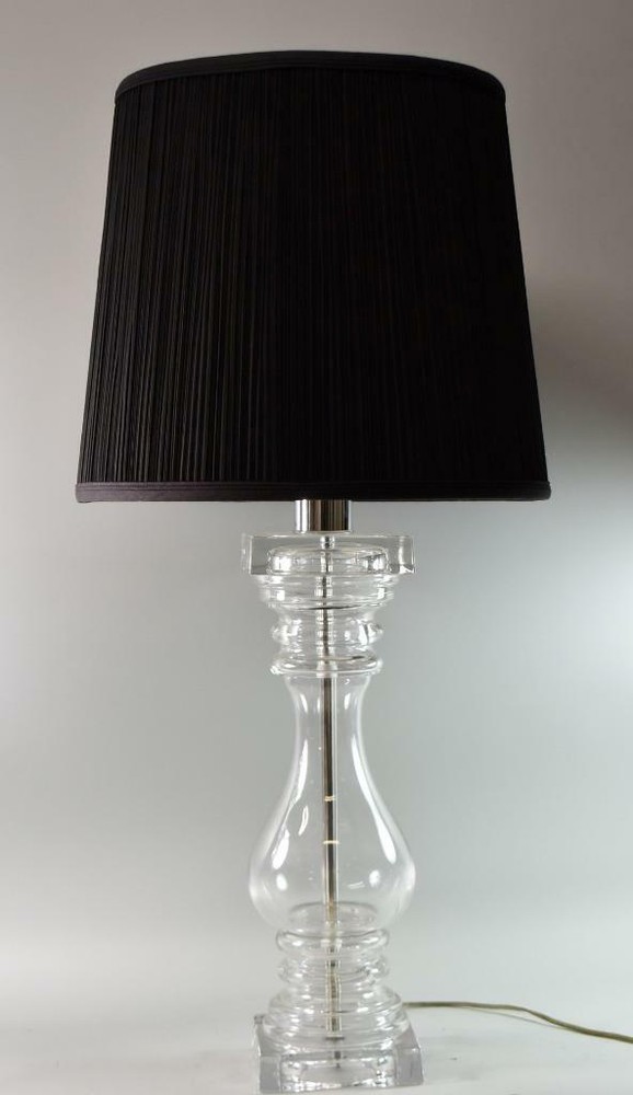 Vintage 1976 Chapman Cut Glass & Chrome Table Lamp
