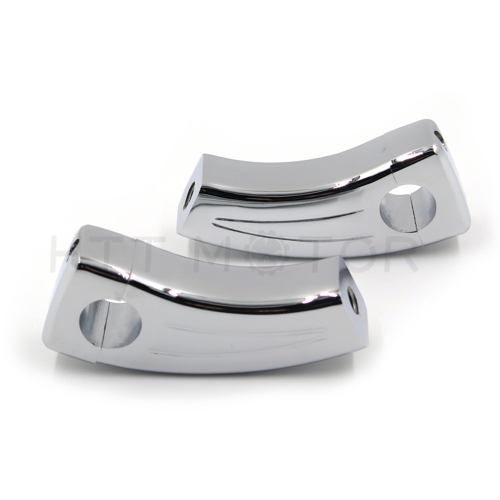 Pair 3.5 " Tall Black 25mm 1" HANDLEBAR RISER PULL BACK RISER Bar Chrome
