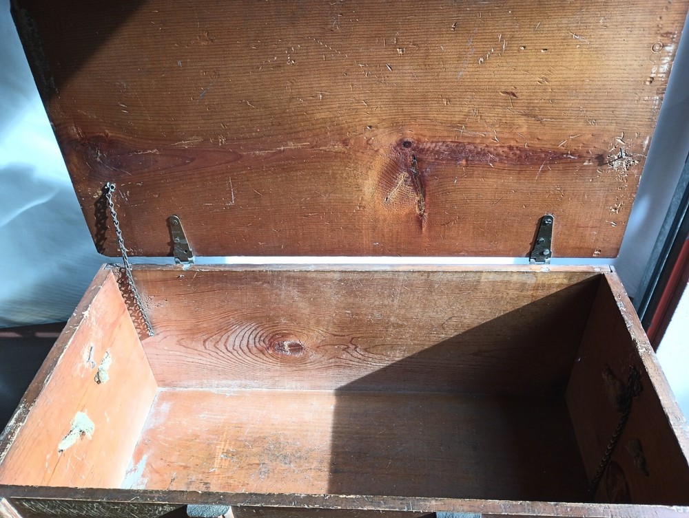 Mid 20th Century Vintage Wood Chest