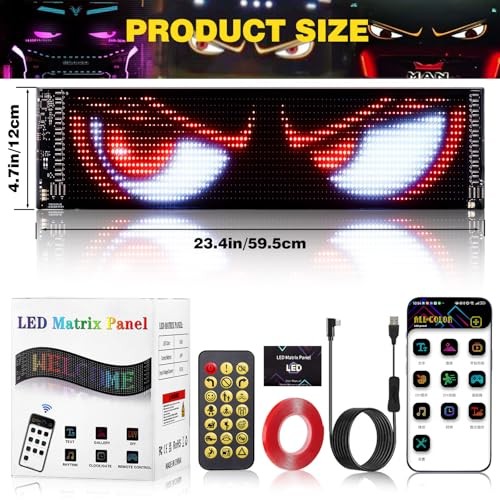Golf Cart Devil Eyes Light, 23x5in Programmable Flexible LED 23.4x4.7 Inch