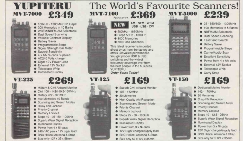 YUPITERU MVT-5000 airband multiband scanner