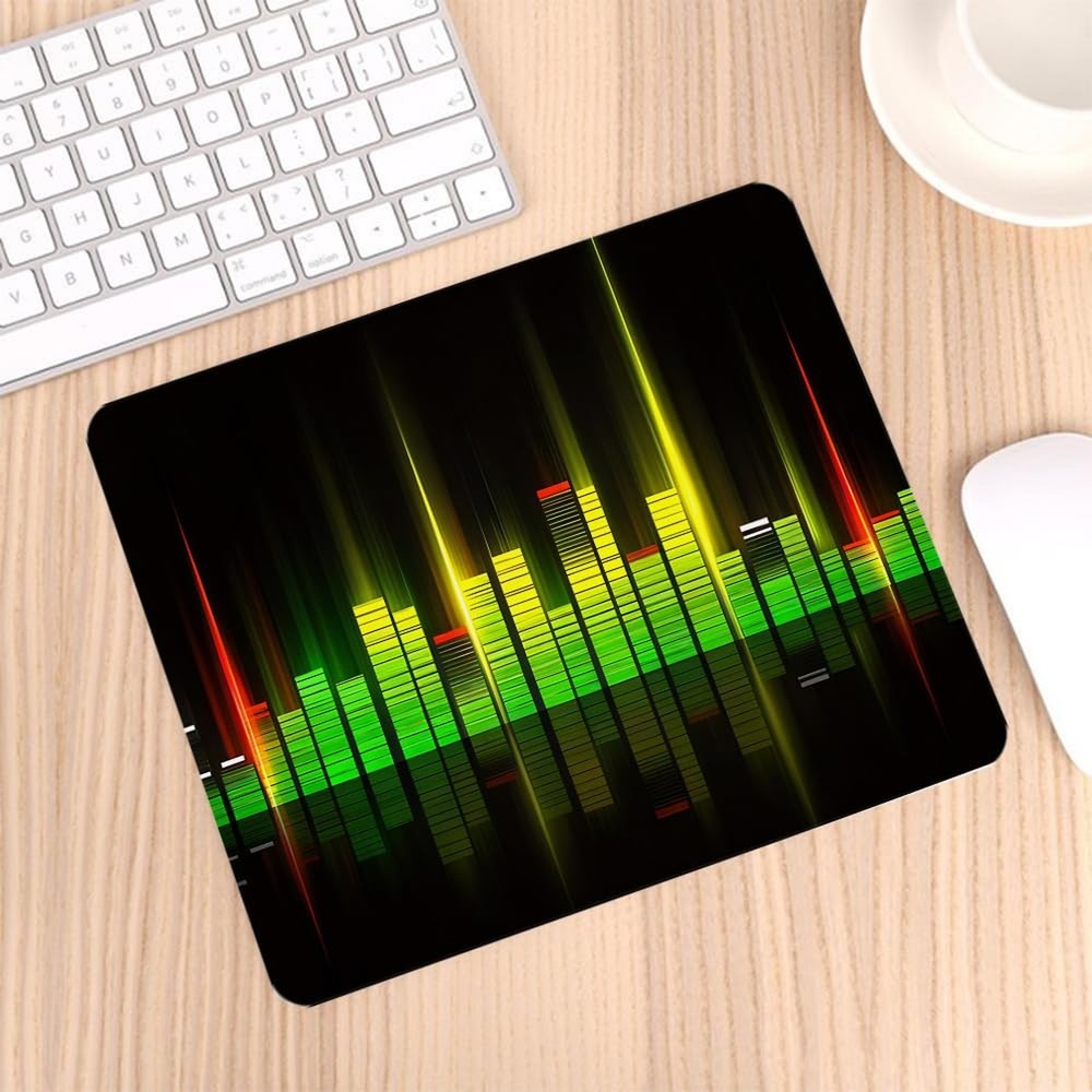 Gaming Mouse Pad Cool Music Equalizer Non-Slip Rubber Mouse Pad for Computers...