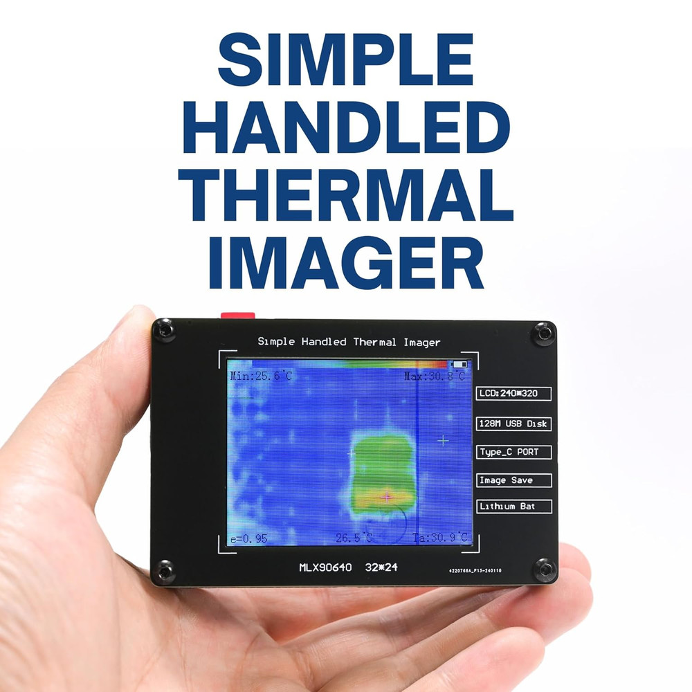 Compact Infrared Thermal Camera - Non-Contact Heat Detection Tool