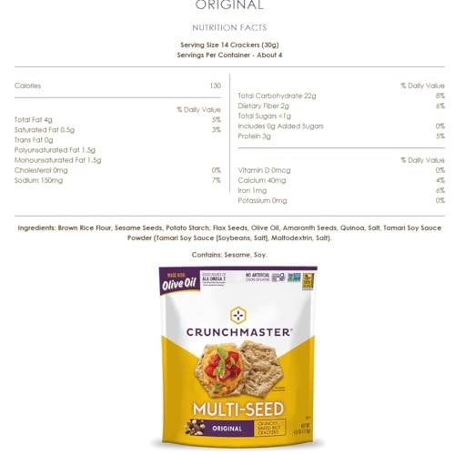 Multiseed & Multigrain Crackers Variety Pack – Original, Rosemary, Garlic, Chedd