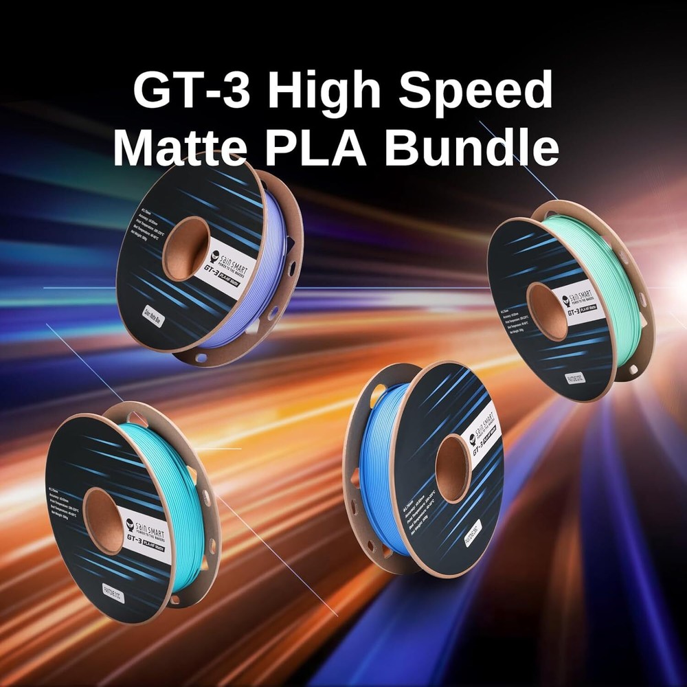 SainSmart GT-3 High Speed Matte PLA Filament Bundle, 3D Printer Filament Bundle
