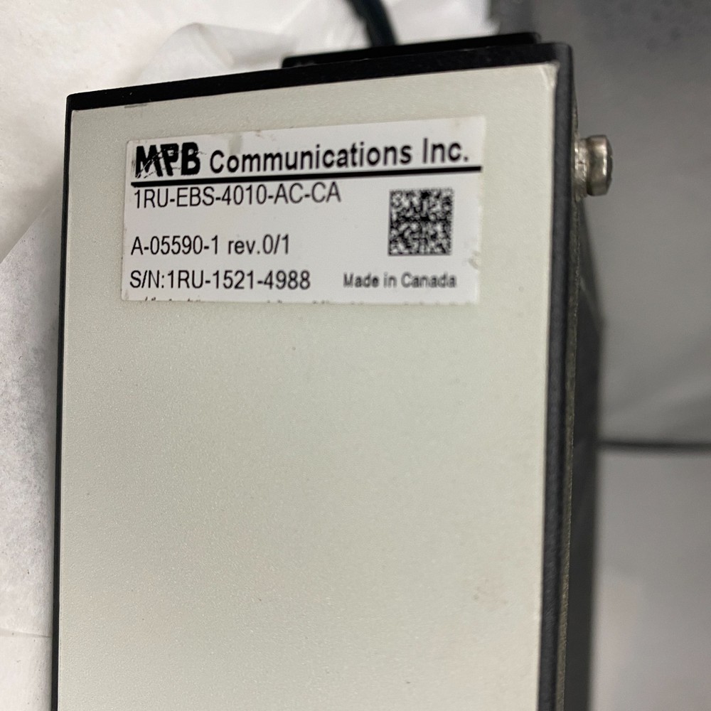 MPB COMMUNICATIONS 1RU-EBS-4010-AC-CA Erbium Broadband Source (EBS) C-band ASE
