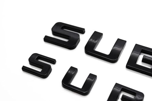 Door Tailgate Emblems Nameplate Compatible with 2007-2019 Suburban Gloss Black