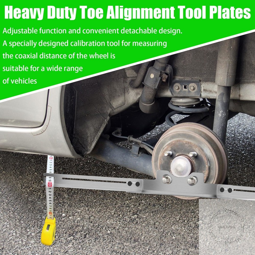 2PCS Wheel Alignment Tool, Heavy Duty Toe Alignment Tool Plates, Front End