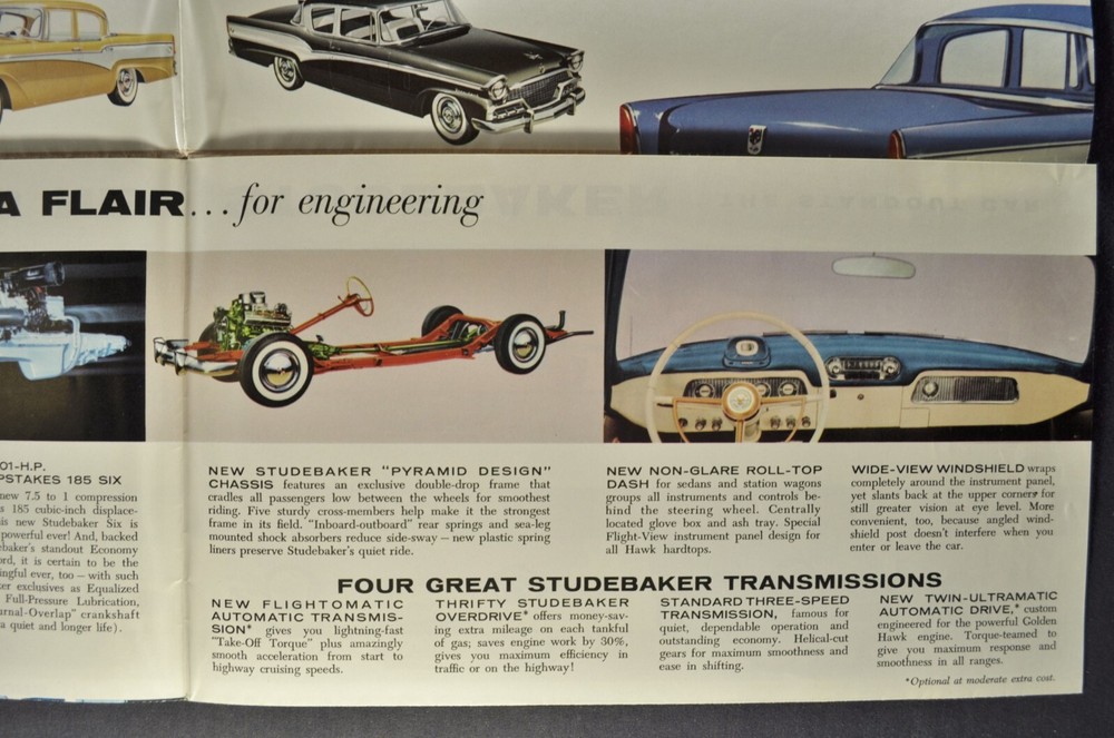1956 Studebaker Brochure Hawk President Commander Champion Excellent Original 56