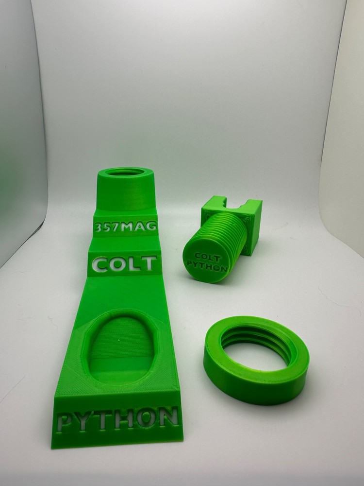 Custom Pistol Stand designed for Colt Python 3D printed safe storage