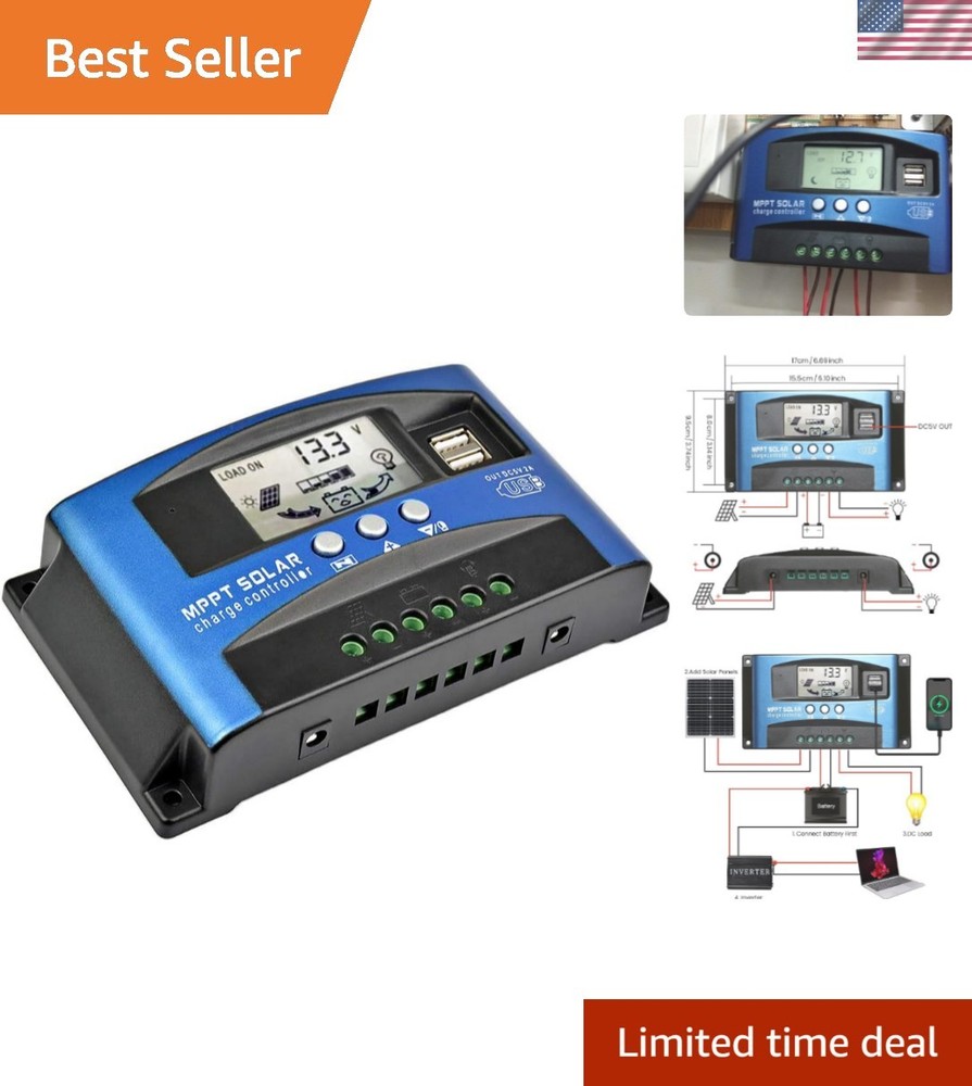 Lightweight 100A MPPT Solar Charge Controller for Efficient Charging Needs