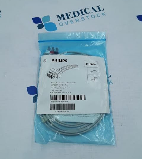 Philips ECG 3Lead Snaps Cable 3.3' AAMI M1605A
