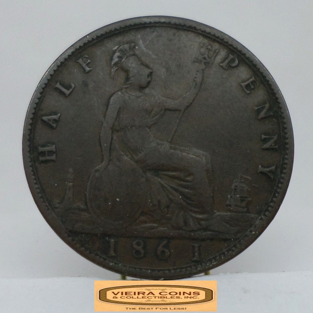 1861 Great Britain Half Penny - #C58272NQ