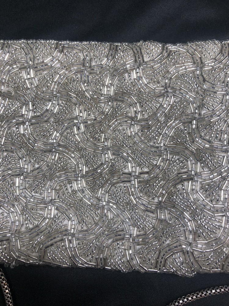 La Regale Beaded Purse Vintage Silver