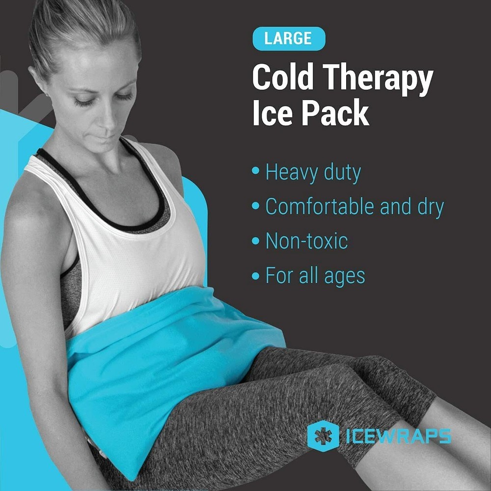 ICEWRAPS Extra Large Ice Pack for Injuries, Covers Entire Back, Hips, Shoulders