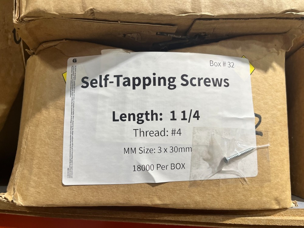 Self-Tapping Screws 1 1/4" Thread #4 3 x 30mm 18000pcs