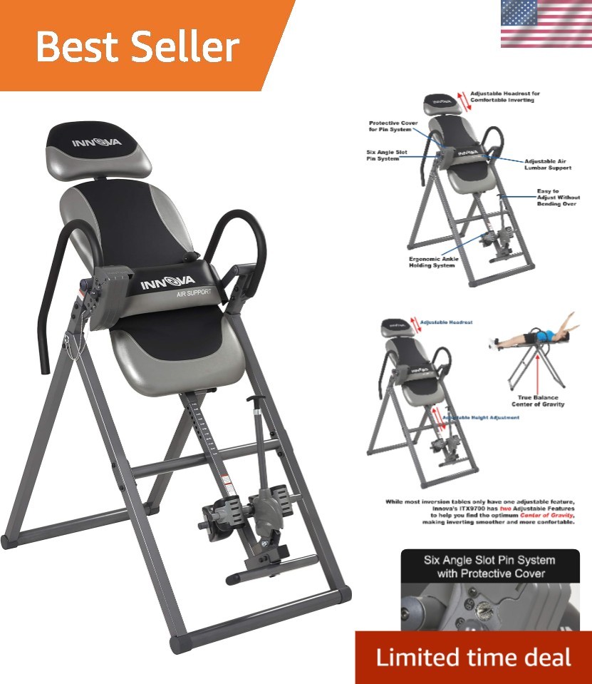 Innova Inversion Table with Air Lumbar Support, Adjustable for Maximum Comfort