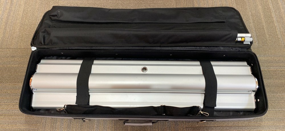 Silver Step 36" Retractable Banner rollup 36" wide With Case Silver Pull Up