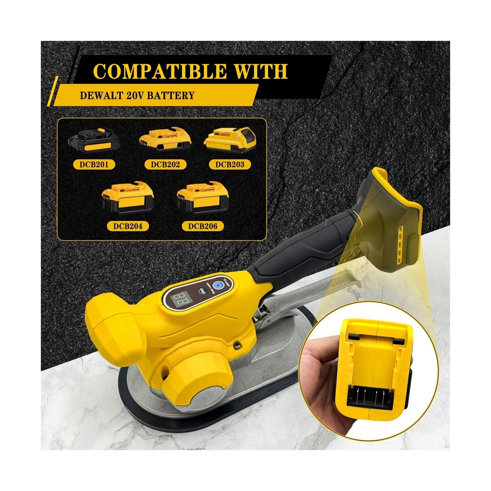 Tile Vibration Tool Fit for Dewalt 18V/20V Max Battery, Handheld Automatic Ti...